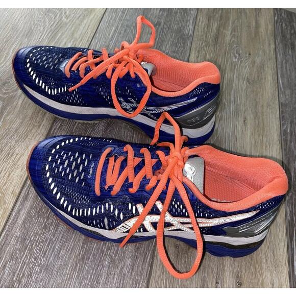Asics Women’s US Size 6 Gel Kayano 23 T6A6N Blue Orange Running Sneaker Shoes - Picture 6 of 10